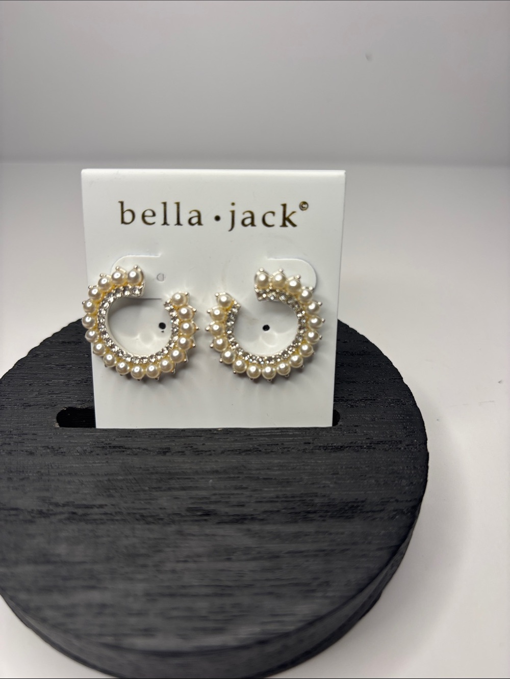 Bella Jack Gold Pearl-Embellished Hoop Earrings
